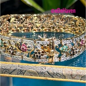 Sterling Ruby, Emerald , Sapphire Bracelet